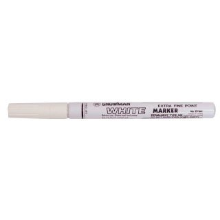 Marker olejowy Snowman cienki biały biały 0,5mm okrągła końcówka