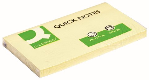 Notes samoprzylepny (karteczki) Q-Connect żółta jasna 100k [mm:] 127x76 (KF10503)