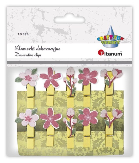 Ozdoba drewniana Titanum Craft-Fun Series klamerki Kwiatki (MTCR-WDC966) Ozdoba drewniana Titanum Craft-Fun Series klamerki Kwiatki (MTCR-WDC966)