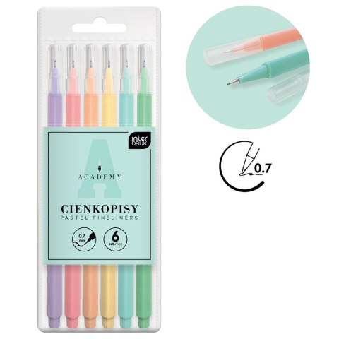 Cienkopis ACADEMY mix 0,7mm 6kol. (5902277350053)