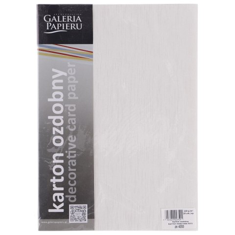 Papier ozdobny (wizytówkowy) Galeria Papieru batyst perłowa biel A4 biały 220g (204203) Papier ozdobny (wizytówkowy) Galeria Papieru batyst perłowa biel A4 biały 220g (204203)
