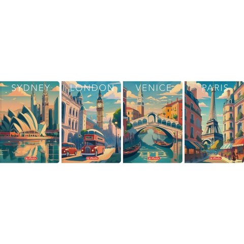 Brulion Herlitz Retro City A5 96k. 70g krata (400196840) Brulion Herlitz Retro City A5 96k. 70g krata (400196840)
