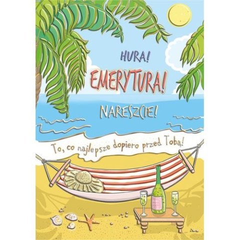 Kartka składana Henry A5 EMERYTURA HAMAK A5 (5907465664516)