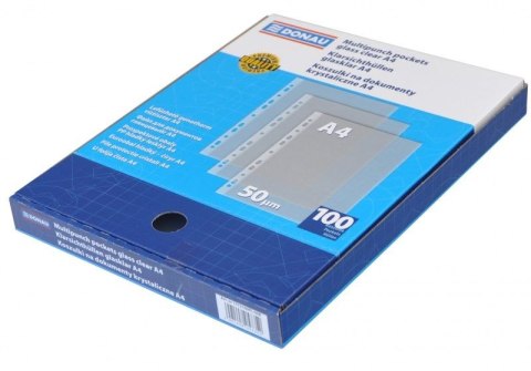 Koszulki na dokumenty Donau krystaliczne A4 kolor: przezroczysty typu U 50 mic. (1772100PL-00B)