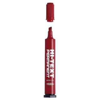 Marker permanentny Fibracolor HI-TEXT czerwony 4,5mm ścięta końcówka