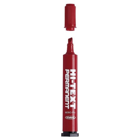 Marker permanentny Fibracolor HI-TEXT czerwony 4,5mm ścięta końcówka Marker permanentny Fibracolor HI-TEXT czerwony 4,5mm ścięta końcówka
