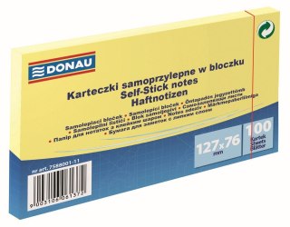 Notes samoprzylepny (karteczki) Donau żółty jasny 100k [mm:] 127x76 (7588001-11)