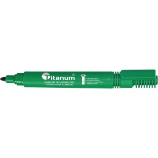 Marker permanentny Titanum zielony 2,0mm okrągła końcówka (PY1026-02)