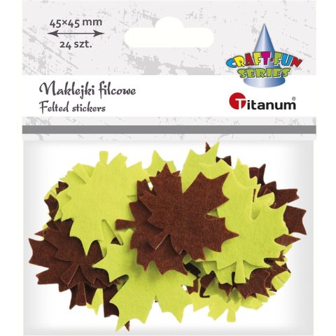 Naklejka (nalepka) Titanum Craft-Fun Series filc - liść klonu (DF009G) Naklejka (nalepka) Titanum Craft-Fun Series filc - liść klonu (DF009G)