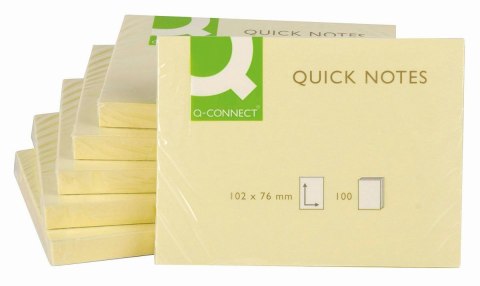 Notes samoprzylepny (karteczki) Q-Connect żółty jasny 100k [mm:] 102x76 (KF01410)
