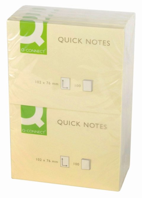 Notes samoprzylepny (karteczki) Q-Connect żółty jasny 100k [mm:] 102x76 (KF01410)