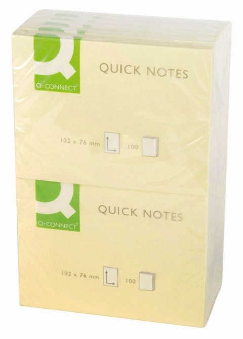 Notes samoprzylepny (karteczki) Q-Connect żółty jasny 100k [mm:] 102x76 (KF01410)