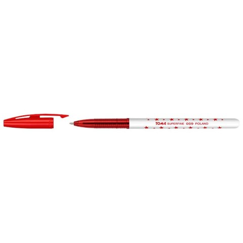 Długopis Toma gwiazdki czerwony czerwony 0,3mm (TO-059 2 2)