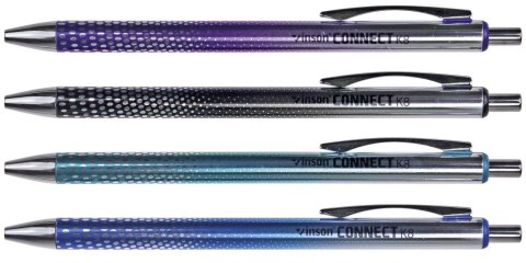 Długopis olejowy Vinson CONNECT K8 METALIZOWANE KROPECZKI niebieski 0,7mm Długopis olejowy Vinson CONNECT K8 METALIZOWANE KROPECZKI niebieski 0,7mm