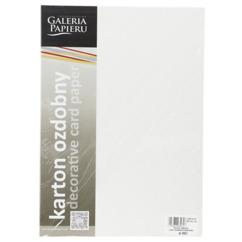 Papier ozdobny (wizytówkowy) Galeria Papieru chic diamentowa biel A4 biały 220g (204501) Papier ozdobny (wizytówkowy) Galeria Papieru chic diamentowa biel A4 biały 220g (204501)