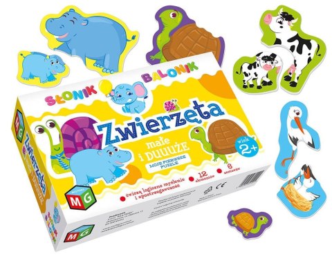 Puzzle Multigra ZWIERZĘTA MAŁE I DUŻE - PUZZLE 12 el. Puzzle Multigra ZWIERZĘTA MAŁE I DUŻE - PUZZLE 12 el.