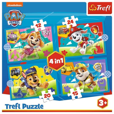 Puzzle Trefl Paw Patrol Biegnące Pieski 4w1 el. (34628) Puzzle Trefl Paw Patrol Biegnące Pieski 4w1 el. (34628)
