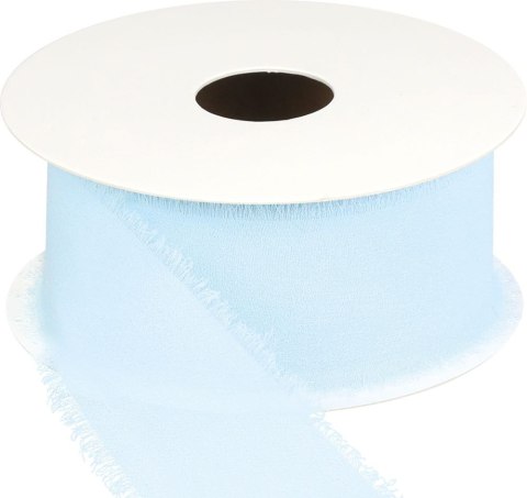 Wstążka Titanum Craft-Fun Series szyfonowa strzępiona 40x10 [mm x m] błękitny (WJ40-10-011J)