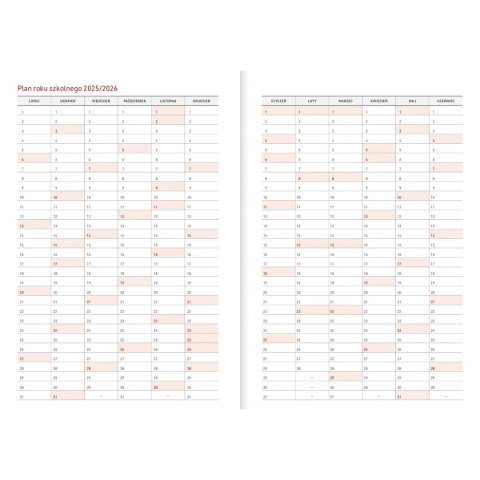 Kalendarz nauczyciela książkowy (terminarz) Wydawnictwo Wokół Nas PCV KOTY bezbarwny B6 (A5TN089B)