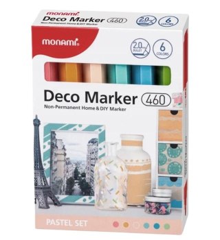 Marker specjalistyczny Monami Deco Marker B 460 pastel 2080001503 mix okrągła końcówka (160-2468)