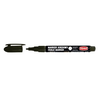 Marker specjalistyczny Toma kredowy czarny 1,5mm okrągła końcówka