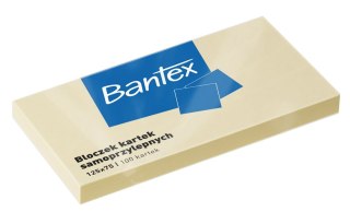 Notes samoprzylepny (karteczki) Bantex żółty 100k [mm:] 125x75 (400086388)