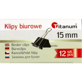 Klipy Titanum 15mm czarny (BC15)