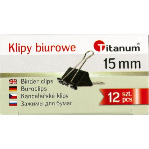 Klipy Titanum 15mm czarny (BC15)