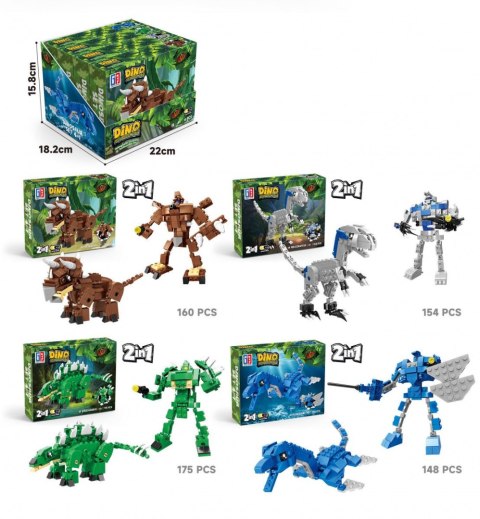 Klocki konstrukcyjne Lean dinozaury 2w1 (23565) Klocki konstrukcyjne Lean dinozaury 2w1 (23565)