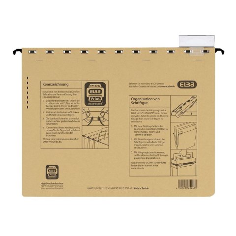 Skoroszyt Elba Vertic Ultimate wiszący A4 brązowy karton 230g (100081039) Skoroszyt Elba Vertic Ultimate wiszący A4 brązowy karton 230g (100081039)