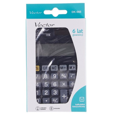 Kalkulator na biurko Vector (KAV DK-055 BLK) Kalkulator na biurko Vector (KAV DK-055 BLK)