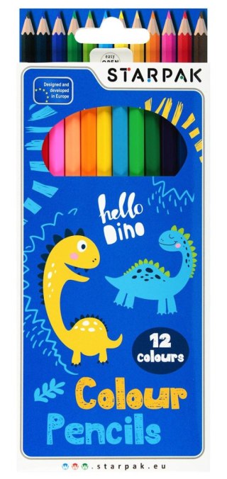 Kredki ołówkowe Starpak Dino 12 kol. (512000)