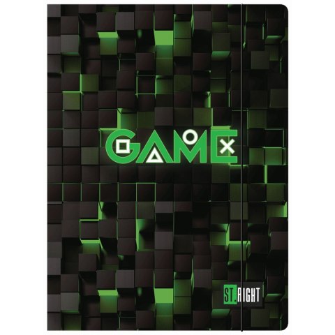 Teczka kartonowa na gumkę ST.RIGHT Green Game A4 mix Unipap Teczka kartonowa na gumkę ST.RIGHT Green Game A4 mix Unipap