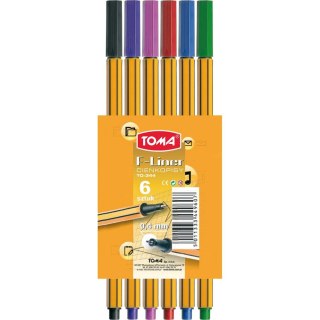 Cienkopis Toma mix 0,4mm 6kol. (344)