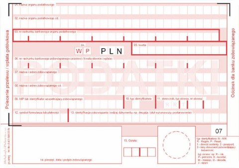 Druk samokopiujący Michalczyk i Prokop Podatki polecenie przelewu/wpłata gotówkowa 2-odc. A6 80k. (471-5) Druk samokopiujący Michalczyk i Prokop Podatki polecenie przelewu/wpłata gotówkowa 2-odc. A6 80k. (471-5)