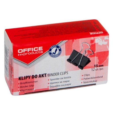 Klipy Office Products 15mm czarny (18091519-05) Klipy Office Products 15mm czarny (18091519-05)