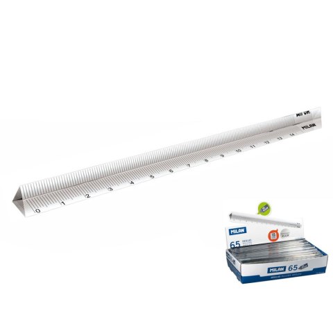 Linijka Milan plastikowa trójkątna 15 cm (351165) Linijka Milan plastikowa trójkątna 15 cm (351165)