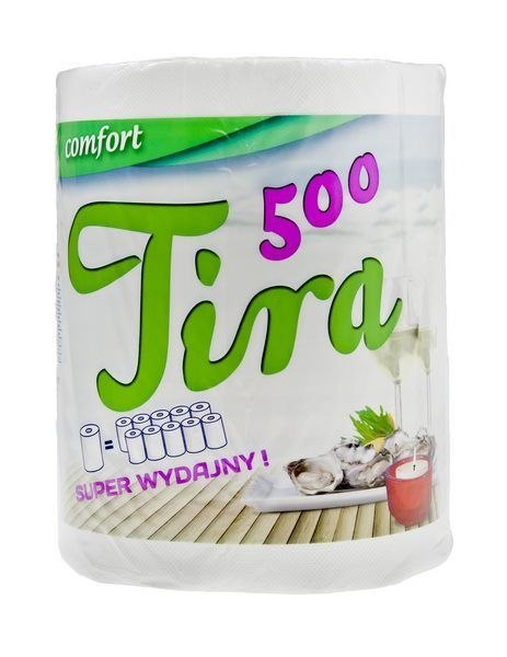 Ręcznik rolka Tira Jumbo Role 500 100% celuloza kolor: biały Ręcznik rolka Tira Jumbo Role 500 100% celuloza kolor: biały