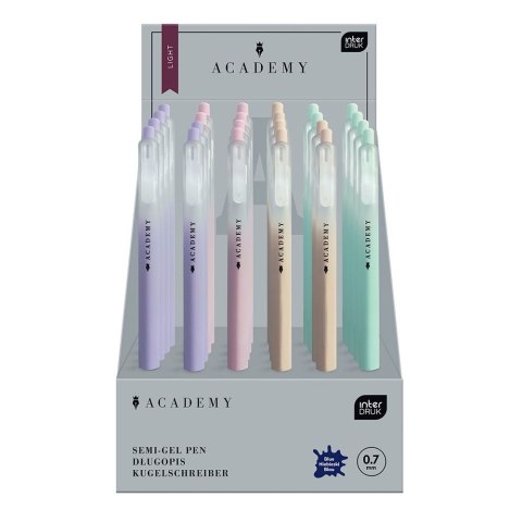 Długopis olejowy Interdruk ACADEMY LIGHT Pastel niebieski 0,7mm Długopis olejowy Interdruk ACADEMY LIGHT Pastel niebieski 0,7mm