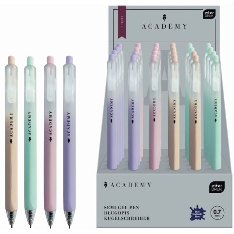 Długopis olejowy Interdruk ACADEMY LIGHT Pastel niebieski 0,7mm Długopis olejowy Interdruk ACADEMY LIGHT Pastel niebieski 0,7mm
