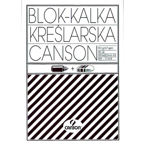 Kalka kreślarska Canson A3 przezroczysty 90g [mm:] 297x420 (200005323)