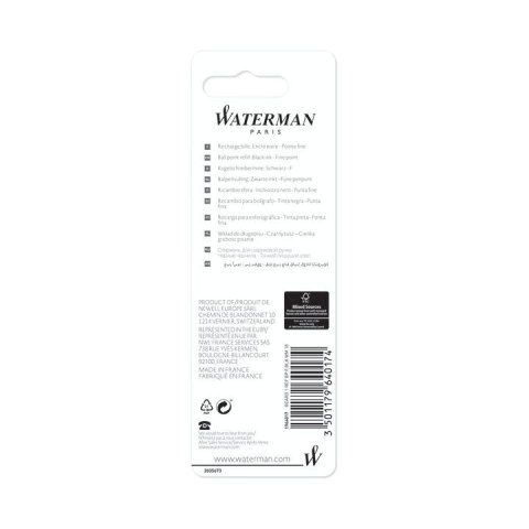 Wkład do długopisu Waterman czarny 0,7mm