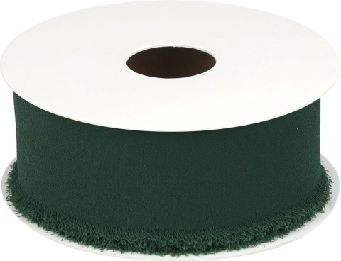 Wstążka Titanum Craft-Fun Series szyfonowa strzępiona 40x10 [mm x m] zielony butelkowy (WJ40-10-012B)