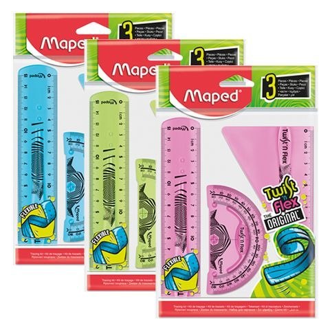 Komplet geometryczny Maped TWIST N FLEX NIEŁAM. LIN 15/EKIER/KĄ 3 el. (895024)