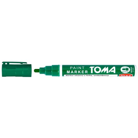 Marker olejowy Toma zielony 2,5mm okrągła końcówka (TO-440 4 2)