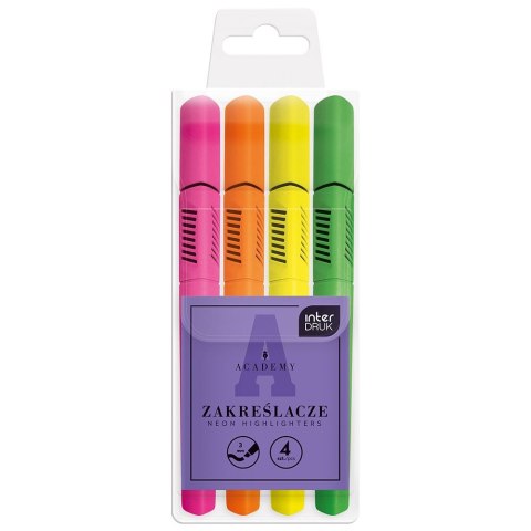Zakreślacz Interdruk neonowe 5902277350022 mix 1,0-3,0mm (4KOL)