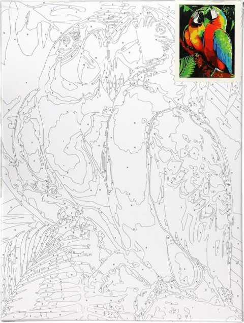 Zestaw kreatywny Flamingo Line Malowanie po numerach 30x40cm Papugi (FSY287) Zestaw kreatywny Flamingo Line Malowanie po numerach 30x40cm Papugi (FSY287)