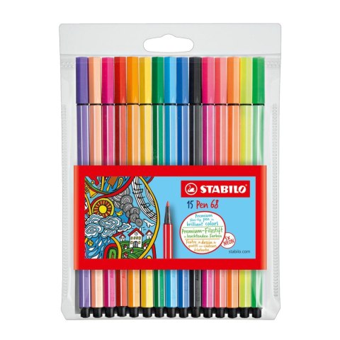 Flamaster Stabilo 15 kol. (6815-1)