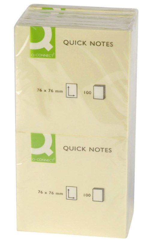 Notes samoprzylepny (karteczki) Q-Connect żółty 100k [mm:] 76x76 (KF10502)