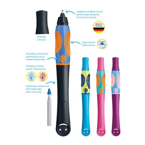 Pióro kulkowe na naboje Pelikan Griffix Neon Black L 821018 (300009717) Pióro kulkowe na naboje Pelikan Griffix Neon Black L 821018 (300009717)